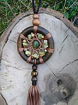 Iné šperky - Wood mandala čistenia aury - 12306821_