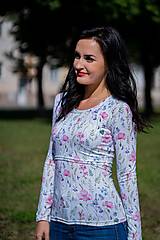 Oblečenie na dojčenie - Tričko na dojčenie -  maľovaná lúka - 12313747_