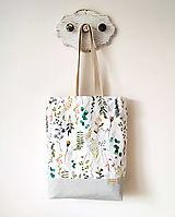 Nákupné tašky - Taška akvarelové rastlinky  (So zipsom na objednávku) - 12313042_
