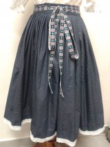 Sukne - Modrotlačová sukňa s mašľou - 12313494_
