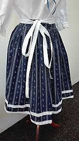 Sukne - Modrotlačová sukňa s mašľou - 12313511_