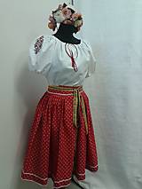 Sukne - Modrotlačová sukňa s mašľou - 12313580_