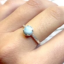 Prstene - Simple Larimar AG925 Ring / Jemný strieborný prsteň s larimarom - 12316961_