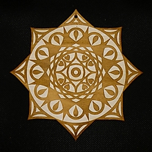 Dekorácie - Mandala na stenu "Slnko" (Biela "naopak") - 12317438_
