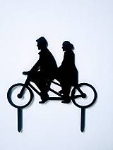 Svadobný zápich - pár na bicykli (Čierna)