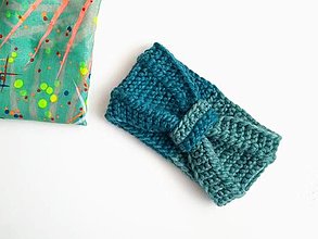 Čiapky, čelenky, klobúky - Čelenka 100 % vlna - 12319141_