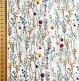 Textil - lúčne kvety III, 100 % predzrážaná bavlna Španielsko, šírka 150 cm - 12320138_