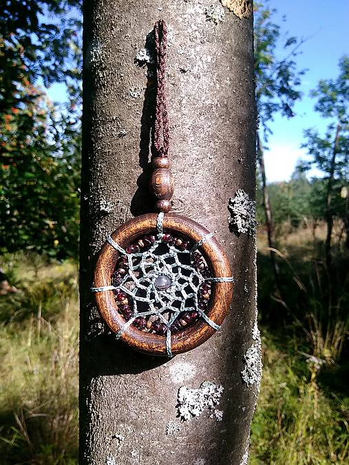 Dekorácie - Wood mandala životnej sily a energie - 12320378_