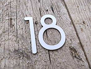 Tabuľky - Číslo na dom: Samostatná číslica Slim z hliníka - 12325291_