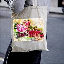 Nákupné tašky - Taška 100% bavlnené plátno / Lekná No.1 - 12324094_