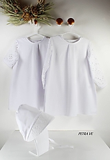 Detské oblečenie - Biele šaty s MADEIROU, dlhý rukáv - 12324883_