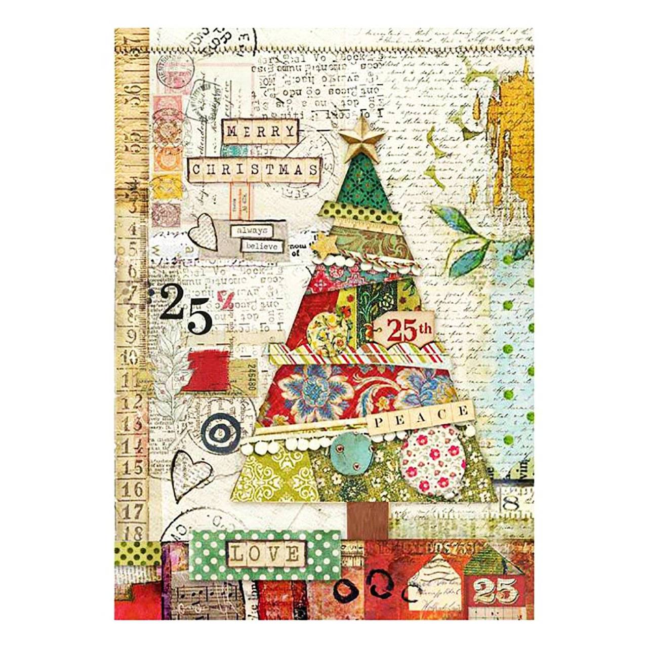 Ryžový papier na decoupage -A4-Stamperia- DFSA4406