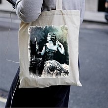 Nákupné tašky - Taška 100% bavlnené plátno / Retro žena No.2 - 12326398_