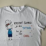 Topy, tričká, tielka - Originálne maľované tričko pre KRSTNÚ/ KRSTNÉHO s 2 postavičkami - 12328881_