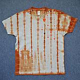 Detské oblečenie - Šedo-oranžové dětské tričko se srdíčky (12 let) 11747039 - 12327482_