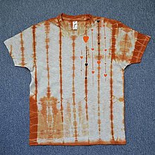 Detské oblečenie - Šedo-oranžové dětské tričko se srdíčky (12 let) 11747039 - 12327482_