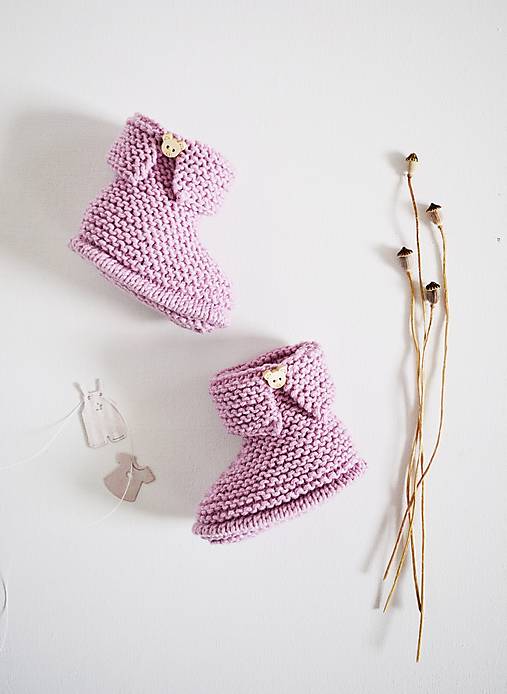 Detské topánky - Papučky pre bábätko - dievčatko (Levanduľová - dĺžka: 10 cm) - 12332732_