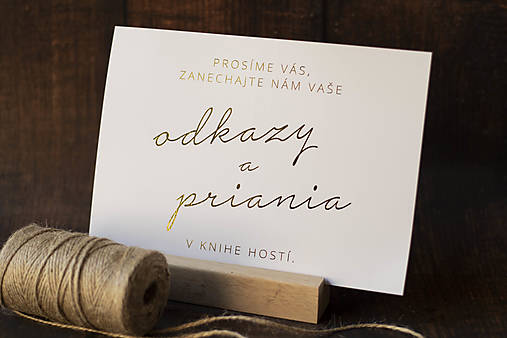 Papiernictvo - Odkazy a priania - kartička ku knihe hostí - 12332613_