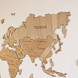 Dekorácie - Drevená Mapa Sveta (L - 150 cm x 90 cm) - 12332200_