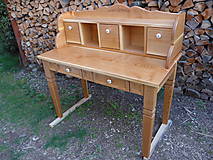 Nábytok - Štýlový písací stôl s nadstavbou - čerešňa - 12336646_