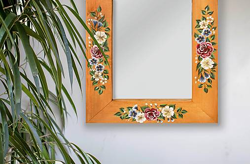 Zrkadlo s kvetinovou maľbou (rôzne veľkosti)