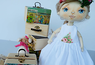 Hračky - Doplnky pre bábiku. Cestovný kufríček - 12336115_