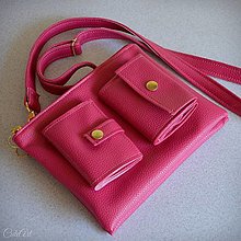 Iné tašky - Dámske púzdro na doklady - ružové - 12335999_