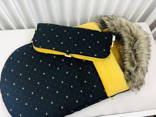 Detský textil - Zimný fusák pre bábätko - 12334901_