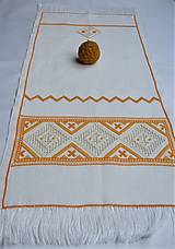 Úžitkový textil - Ručne vyšívaná dečka "Výrez" V3 obdĺžnik  107 x 41 cm - 12337188_