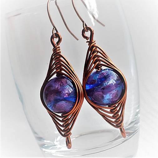 Náušnice - náušničky KLARISKY s modrou korálkou - 12336174_