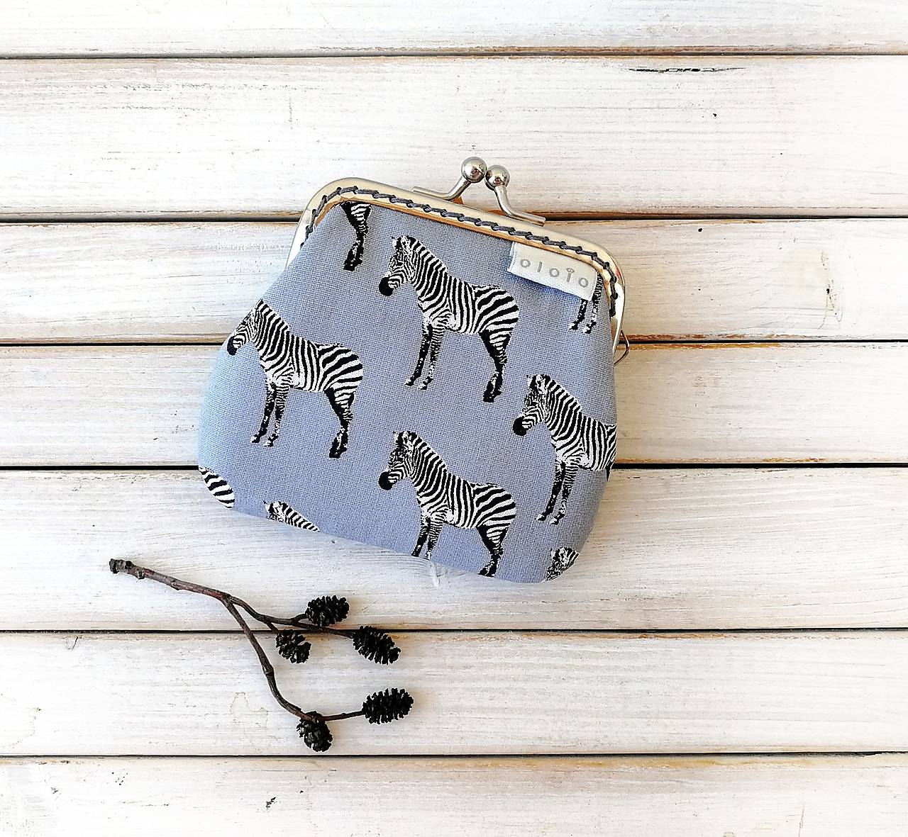 Peňaženka mini Zebry šedé