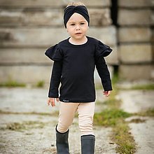 Detské oblečenie - Legíny light sand organic - 12340522_