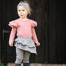 Detské oblečenie - Legíny asymetric grey (organic) - 12340550_