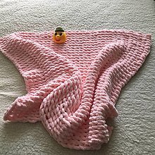 Detský textil - Detská deka - ružová (vzor - točený) - 12340376_