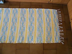 Úžitkový textil - Tkaný koberec žlto-jemne-melírovaný - 12337977_