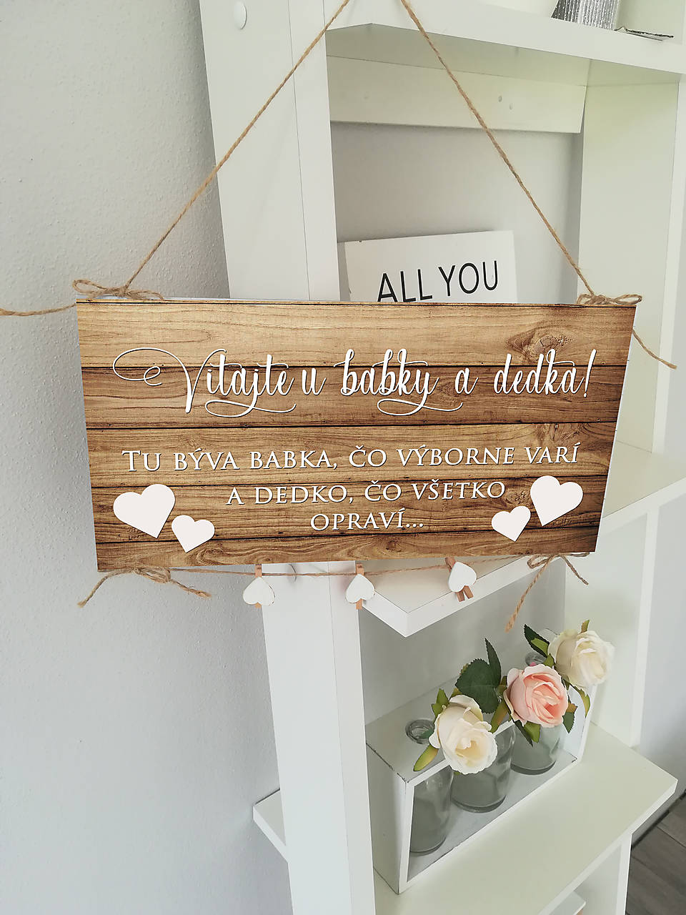 Tabuľka pre starých rodičov, vitajte u babky a dedka