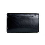 Peňaženky - Dámska kožená peňaženka s bohatou výbavou, čierna - 12344400_