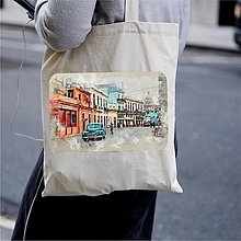 Nákupné tašky - Taška 100% bavlnené plátno / Cuba No.1 - 12344761_