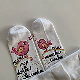 Ponožky, pančuchy, obuv - Maľované ponožky pre najlepšiu MAMU, ktorá má najlepšiu dcérku - 12344403_