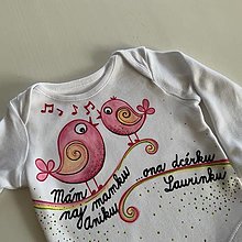 Detské oblečenie - Maľované body pre dievčatko, ktoré má najlepšiu mamku ❤️ (Len body) - 12344428_