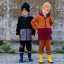 Detské oblečenie - Detská softshell bunda - BLACK & GREY - 12353803_