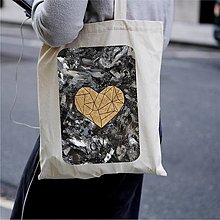 Nákupné tašky - Taška 100% bavlnené plátno / Srdce No.1 - 12353406_