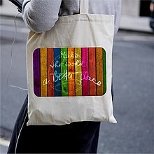 Nákupné tašky - Taška 100% bavlnené plátno / Better place - 12353695_