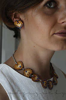 Náušnice - Šperky Detvianska Zuzanka modré kamienky (Set náhrdelník a náušnice) - 12355386_