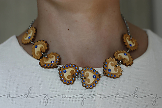 Náušnice - Šperky Detvianska Zuzanka modré kamienky (Náhrdelník) - 12355399_