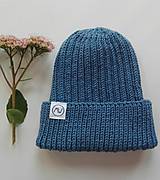 Detská čiapka  (sivo-modrá)