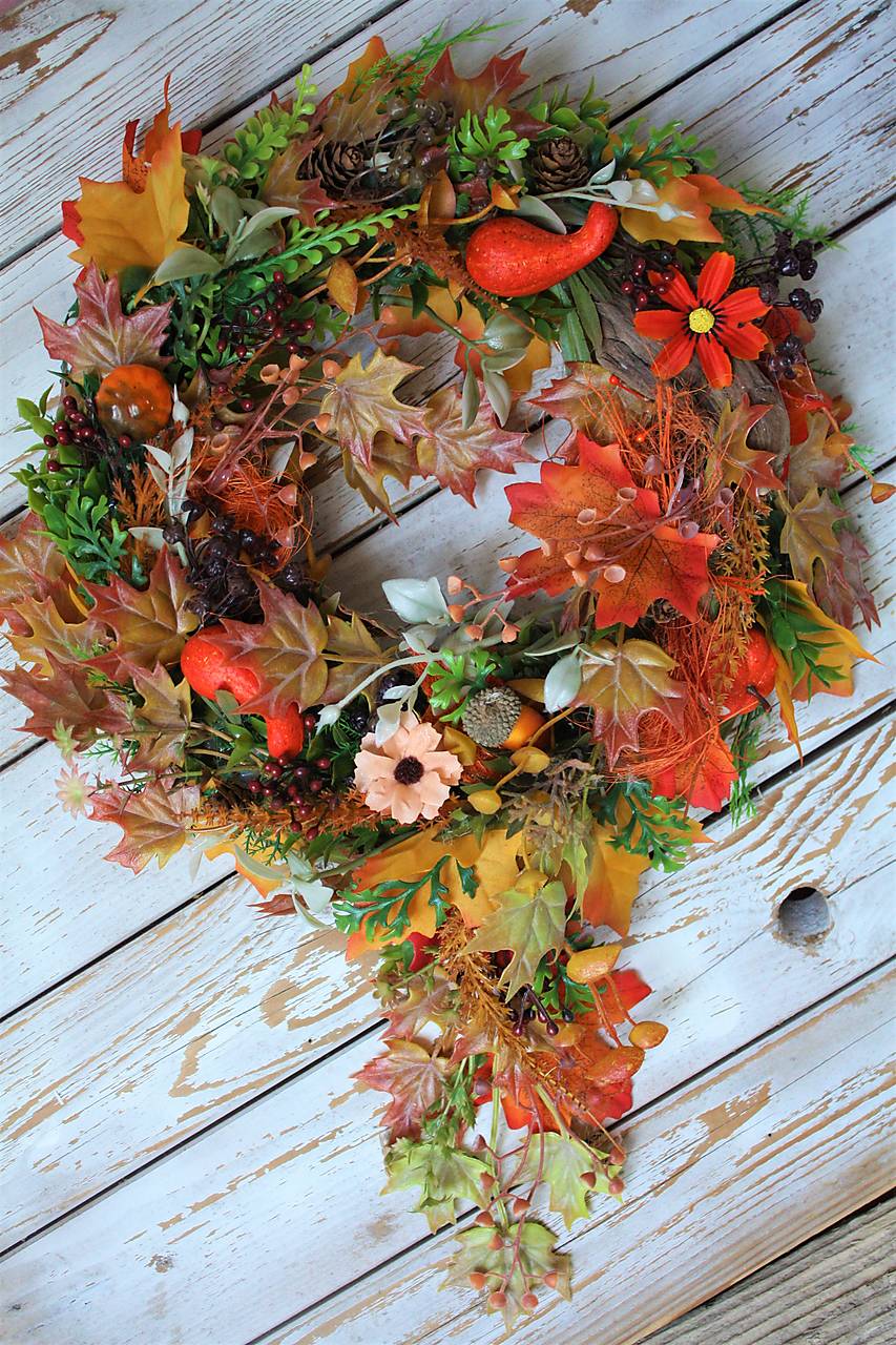 Jesenný kvetinový veniec "DIANA"