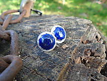 Náušnice - Strieborné náušnice Ag925 Lapis Lazuli - 12360271_