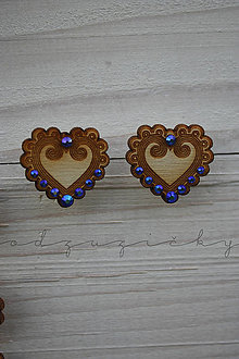 Náušnice - Šperky Detvianska Zuzanka modré kamienky (Náušnice) - 12358829_