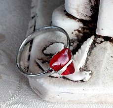 Prstene - jemný prstienok s karneolom pre milovanú princeznú - 12360347_